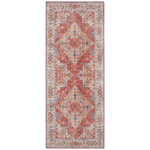 Cihlově červený koberec Nouristan Sylla, 80 x 200 cm