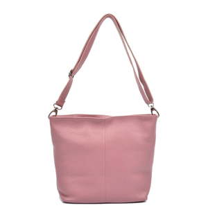 Růžová kožená kabelka Luisa Vannini Gratia