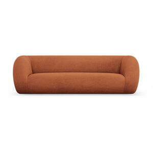 Oranžová pohovka z textilie bouclé 230 cm Essen – Cosmopolitan Design