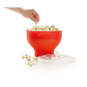 Oranžová silikonová miska na přípravu popcornu Lékué Popcorn