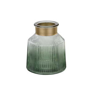 Zelená skleněná váza Native Verde, ⌀ 14 cm