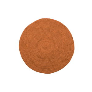 Hnědý jutový koberec WOOOD Ross, ø 150 cm