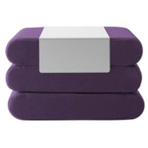 Tmavě fialový rozkládací puf Softline Bingo Eco Cotton Lilac