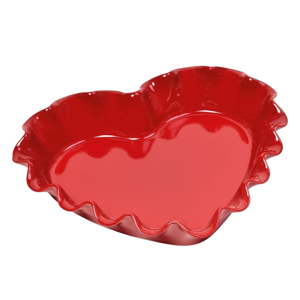 Červená srdcová forma na koláč Emile Henry