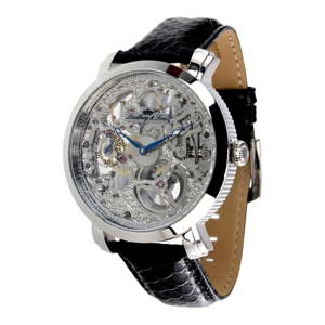 Černo-stříbrné hodinky Lindberg&Sons