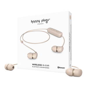 Bezdrátová sluchátka v tělové barvě Happy Plugs In-Ear