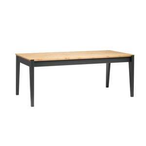 Stůl z borovicového dřeva s tmavě šedými nohami Askala Hook, délka 190 cm