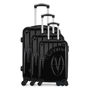 Sada 3 černých cestovních kufrů na kolečkách VERTIGO Cadenas Integre