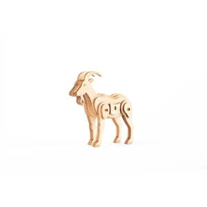 3D dřevěné puzzle s motivem kozy Kikkerland Goat