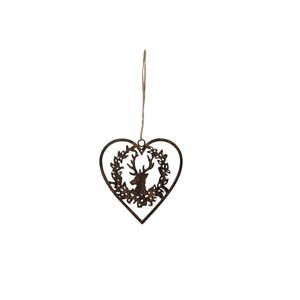 Závěsná dekorace ve tvaru srdce Antic Line Deer
