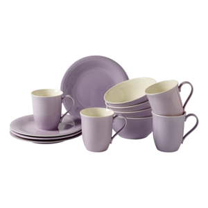 12dílný fialový set nádobí na snídani Like by Villeroy & Boch Group