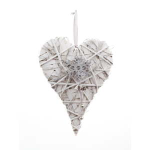 Závěsná dekorace ve tvaru srdce Ego Dekor Snowflake, výška 39 cm