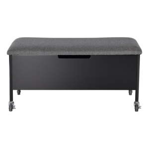 Černá úložná lavice na kolečkách RGE Sture, 90 x 40 cm
