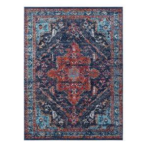 Tmavě modro-červený koberec Nouristan Azrow, 200 x 290 cm