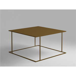 Konferenční stolek ve zlaté barvě Custom Form Walt, 80 x 80 cm