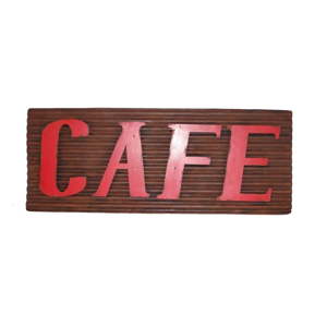 Plechová cedule Antic Line Cafe, délka 76 cm
