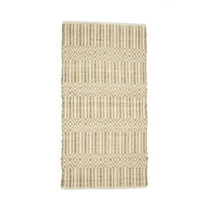 Béžový koberec z mořské trávy a bavlny Simla, 170 x 130 cm