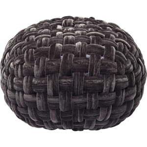 Černý puf Kare Design Olivio, ⌀ 50 cm