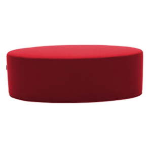 Červený puf Softline Bon-Bon Felt High Red, délka 100 cm