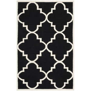 Černý vlněný koberec Safavieh Alameda, 243 x 152 cm