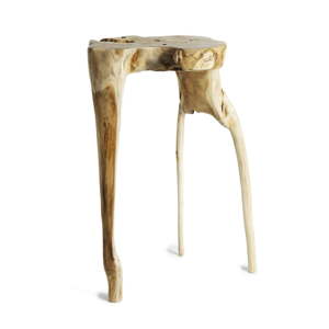Příruční stolek z teakového dřeva Simla Jungle, ⌀ 40 cm