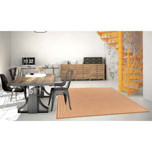 Oranžový vysoce odolný koberec vhodný do exteriéru Webtappeti Braid, 160 x 230 cm