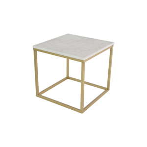 Mramorový konferenční stolek s konstrukcí v barvě mosazi RGE Accent, šířka 55 cm