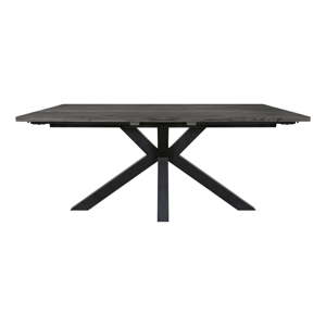 Šedý jídelní stůl s černýma nohama Canett Maison, 100 x 180 cm