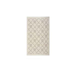 Krémový bavlněný koberec Oni, 60 x 90 cm