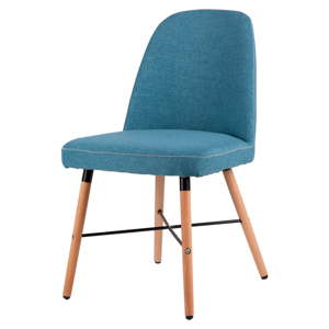 Modrá jídelní židle s podnožím z bukového dřeva sømcasa Kalia