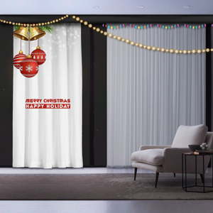 Vánoční závěs Happy Holiday, 140 x 260 cm