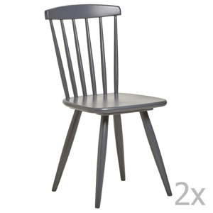 Sada 2 šedých jídelních židlí Marckeric Jade