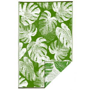 Zelený oboustranný venkovní koberec z recyklovaného plastu Fab Hab Panama Green, 120 x 180 cm