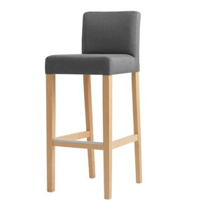 Tmavě šedá barová židle s přírodními nohami Custom Form Wilton