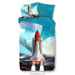 Dětské bavlněné povlečení Muller Textiels Space Shuttle, 140 x 200 cm