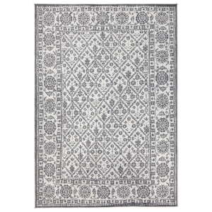 Šedo-krémový oboustranný koberec vhodný i na ven Bougari Curacao, 120 x 170 cm