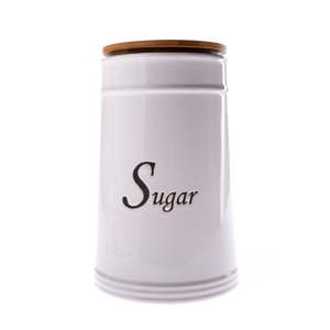 Bílá keramická dóza na cukr Dakls, 2480 ml