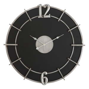 Černé nástěnné hodiny Mauro Ferretti Glam, ø 60 cm