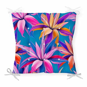 Podsedák s příměsí bavlny Minimalist Cushion Covers Bright Flowers, 40 x 40 cm
