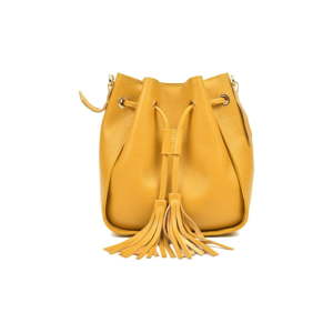 Žlutá kožená kabelka Carla Ferreri Jessie
