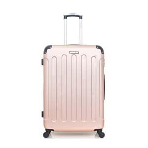 Světle růžový cestovní kufr na kolečkách Bluestar Madrid, 95 l