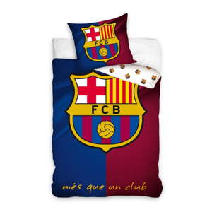 Dětské bavlněné povlečení na jednolůžko CARBOTEX FC Barcelona Logo, 140 x 200 cm