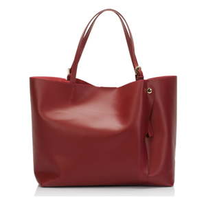 Červená kožená kabelka Lisa Minardi Eunice