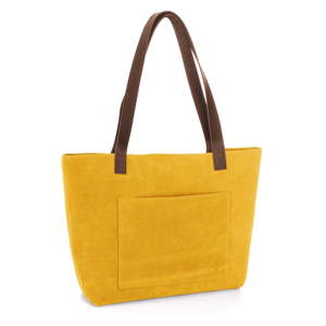 Žlutá kožená kabelka Woox Rostellum