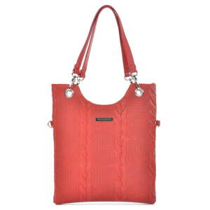 Červená kožená kabelka Mangotti Bags Maria