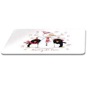 Podnos s vánočním motivem PPD Singing Penguins, 23,3 x 14,3 cm