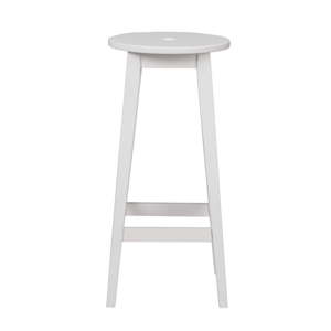 Bílá dubová stolička Rowico Gorgona, výška 75 cm