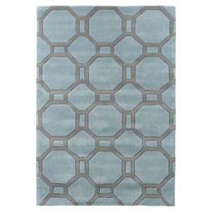 Modro-šedý koberec Think Rugs Tile, 150 x 230 cm