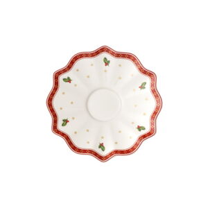 Bílý porcelánový podšálek s vánočním motivem Villeroy & Boch, ø 17,5 cm