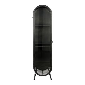 Černá kovová vitrína 46x181 cm Oval – Dutchbone